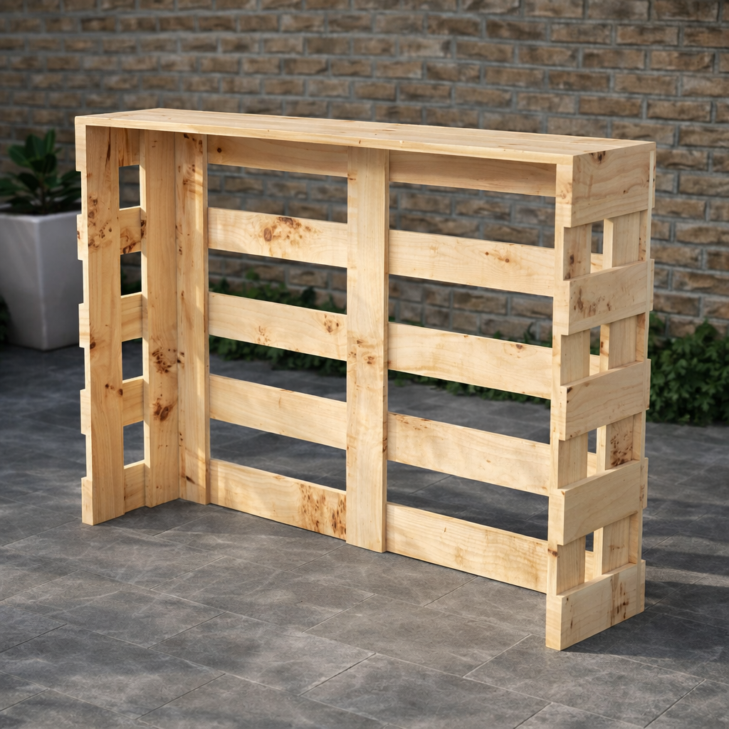 Rustic Wooden Pallet Style Bar