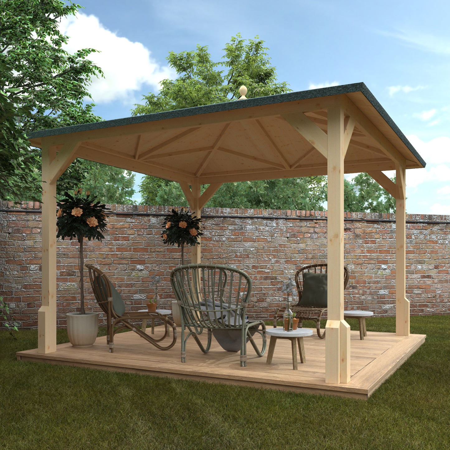 Broadfield Roofed Pergola 10x10