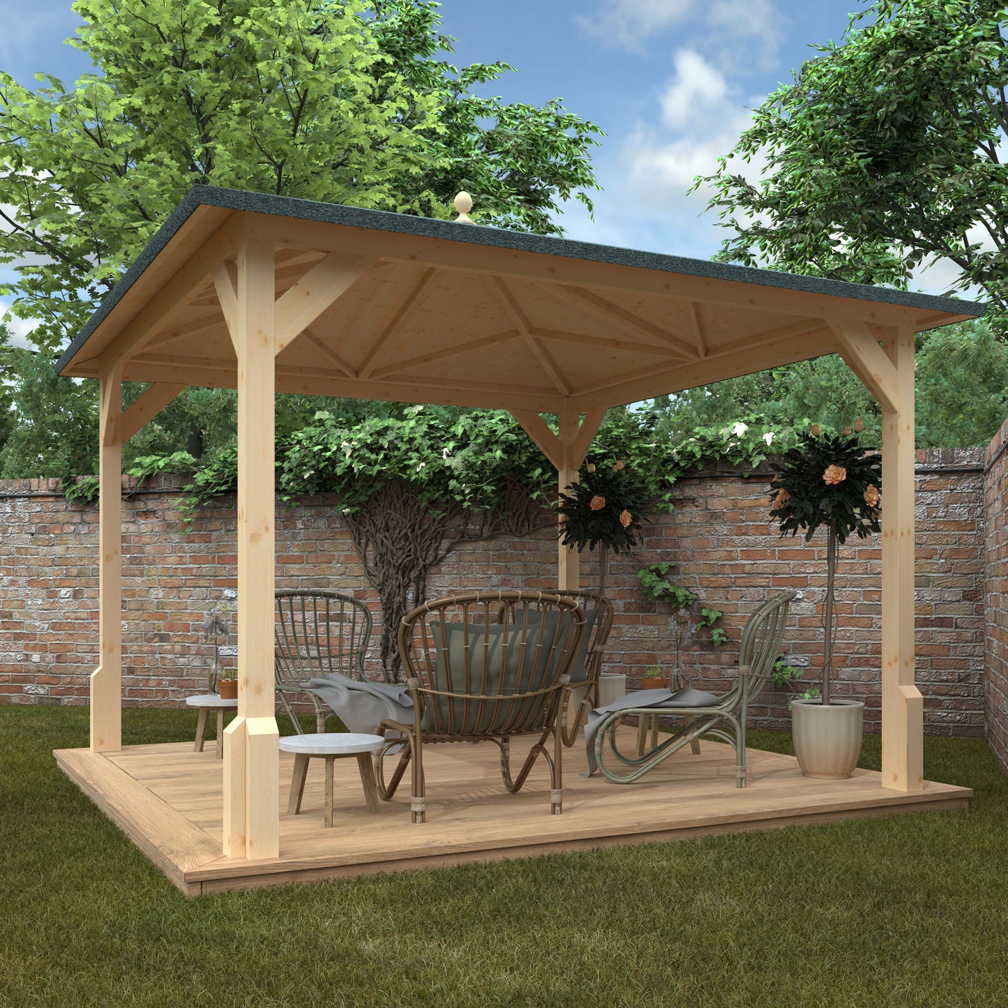 Broadfield Roofed Pergola 10x10